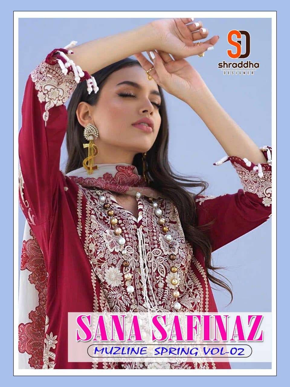 SHRADDHA DESIGNER SANA SAFINA MUZLINE SPRING VOL 2